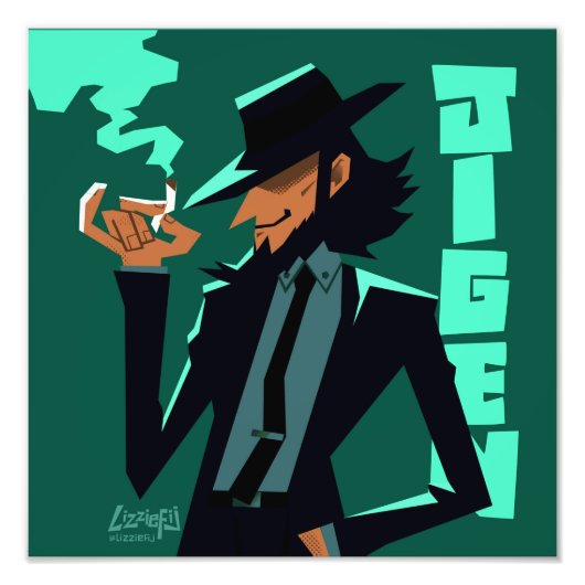 Lupin III the third Jigen medium art print フォトプリント (正面)