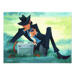 Lupin III the third lounging jigen print フォトプリント