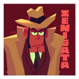 Lupin III the third Zenigata medium art print フォトプリント