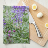 Lupineの野生の花のふきん キッチンタオル (四つ折り)