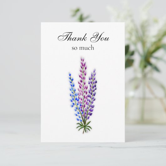 Lupine Note Card サンキューカード (スタンド正面)