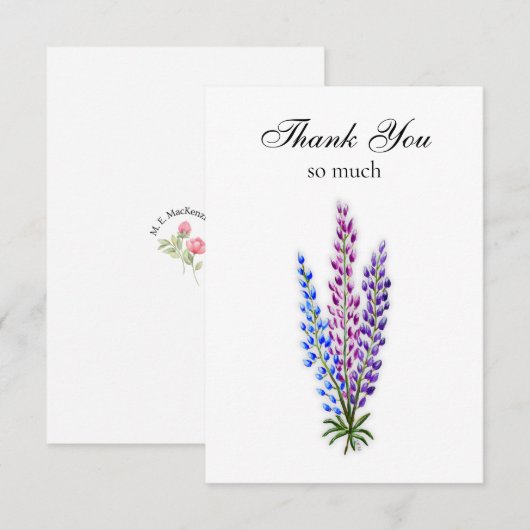 Lupine Note Card サンキューカード (正面/裏面)