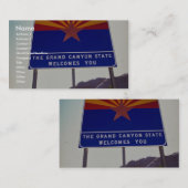 Luptonのアリゾナの砂漠のアリゾナの印への歓迎 名刺 (正面/裏面)