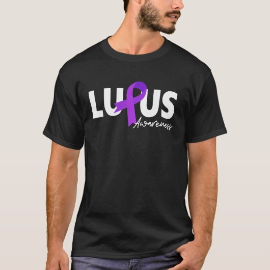 Lupus Awareness  I Wear Purple For My Warrior Fami Tシャツ (正面)