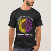 Lupus Awareness NO ONE WALKS ALONE TOMORROW NEEDS  Tシャツ (正面)