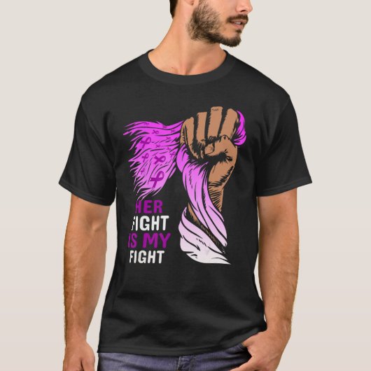 lupus her fight is my fight lupus awareness tシャツ (正面)