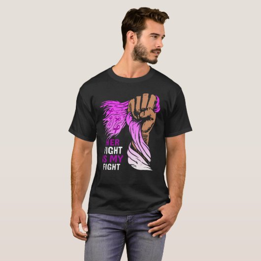 lupus her fight is my fight lupus awareness tシャツ (正面フル)