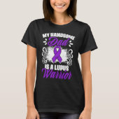 Lupus Warrior Dad Lupus Purple Ribbon Lupus Aware Tシャツ (正面)