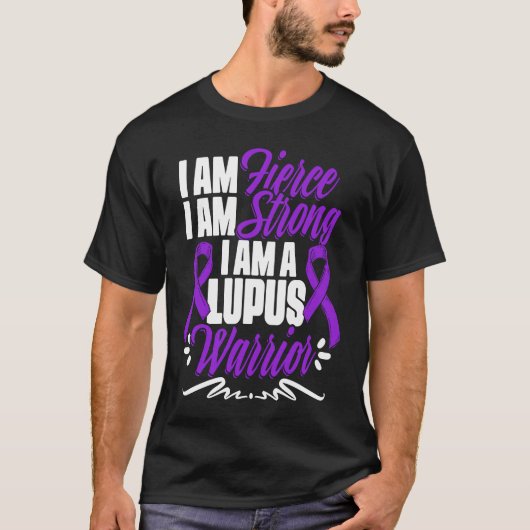 Lupus Warrior  Lupus Purple Ribbon Lupus Awareness Tシャツ (正面)