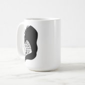 Lupus Warrior Mug – Hand-Lettered Wolf Quote コーヒーマグカップ (正面左)