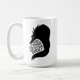 Lupus Warrior Mug – Hand-Lettered Wolf Quote コーヒーマグカップ