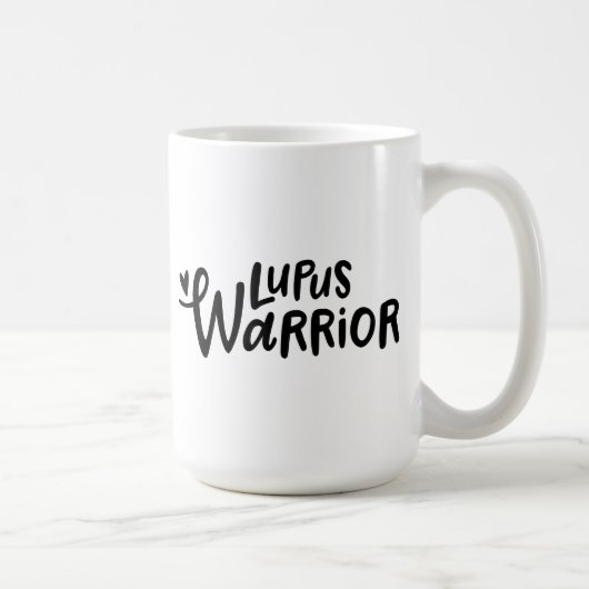 Lupus Warrior Mug – Hand-Lettered Wolf Quote コーヒーマグカップ (右)