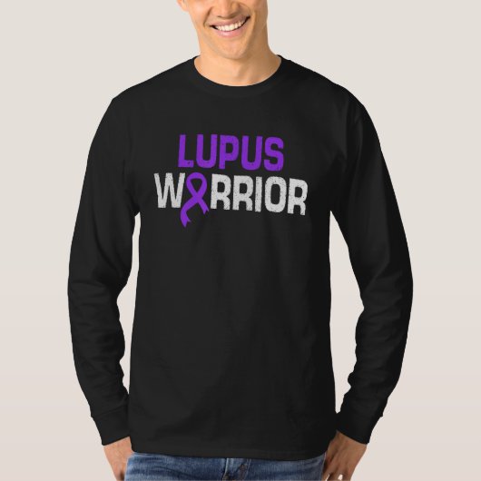 Lupus Warrior Purple Autoimmune Awareness Ribbon Tシャツ (正面)