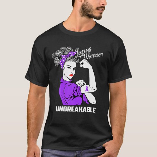 Lupus Warrior Unbreakable Lupus Awareness Gift Tシャツ (正面)