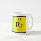 Lura周期表名mug コーヒーマグカップ (正面右)