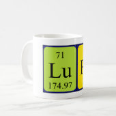 Lura周期表名mug コーヒーマグカップ (正面左)