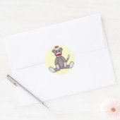 Lura's sock monkey stickers ラウンドシール (封筒)