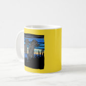 Lurchers overseeing the world コーヒーマグカップ (正面左)