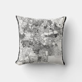 Lusaka Zambia City Map クッション (正面)