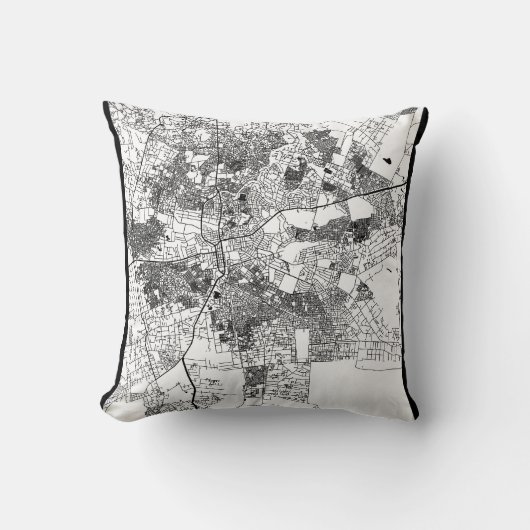 Lusaka Zambia City Map クッション (正面)