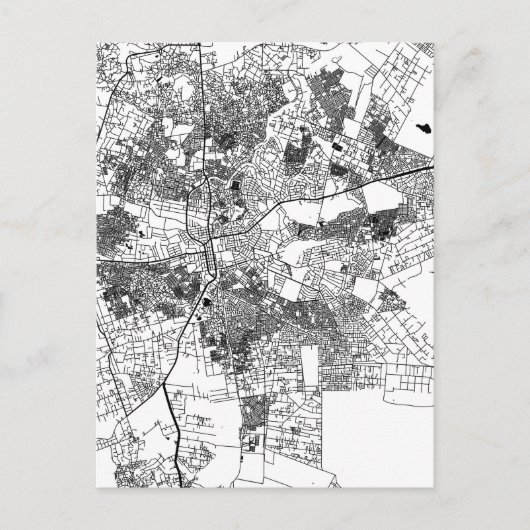 Lusaka Zambia City Map ポストカード (正面)