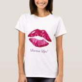 Luscious Lips Design Ladies T-shirt Tシャツ (正面)