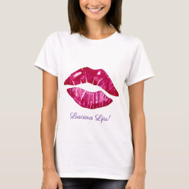 Luscious Lips Design Ladies T-shirt Tシャツ