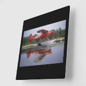 Luscombe、8A 1940年のOshkosh_Classicの航空 スクエア壁時計 (傾斜)