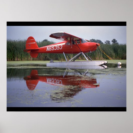 Luscombe, 8A, 1940, Oshkosh_クラシックAviation ポスター (正面)