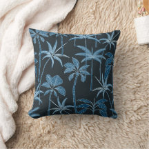 Lush Accent: Botanical Palm Midnight Jungle