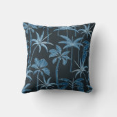 Lush Accent: Botanical Palm Midnight Jungle クッション (裏面)