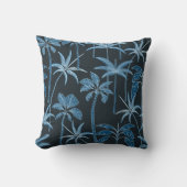 Lush Accent: Botanical Palm Midnight Jungle クッション (正面)