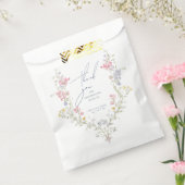 Lush Blue Boho Wildflowers Elegant Wedding フェイバーバッグ (封をした状態)