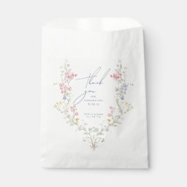 Lush Blue Boho Wildflowers Elegant Wedding フェイバーバッグ