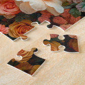 Lush Bouquet with Salmon Roses ジグソーパズル (側面)