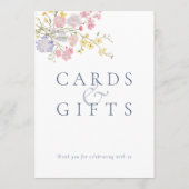 Lush Dusty Blue Script Wedding Tabletop Sign  (裏面)