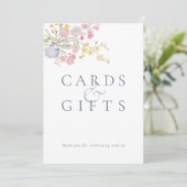 Lush Dusty Blue Script Wedding Tabletop Sign  (スタンド正面)