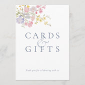 Lush Dusty Blue Script Wedding Tabletop Sign  (正面)