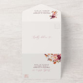 Lush Fall Floral Wedding All In One Invitation オールインワン招待状 (外側)