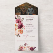 Lush Fall Floral Wedding All In One Invitation オールインワン招待状 (内側)