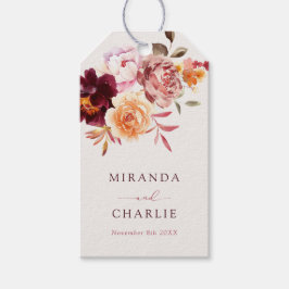 Lush Fall Floral Wedding Gift Tags ギフトタグ