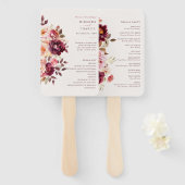 Lush Fall Floral Wedding Hand Fan ハンドファン (正面&裏面)