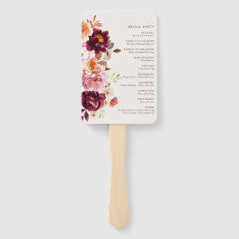Lush Fall Floral Wedding Hand Fan ハンドファン