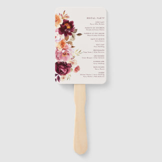 Lush Fall Floral Wedding Hand Fan ハンドファン