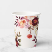Lush Fall Floral Wedding Paper Cups 紙コップ (裏面)