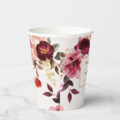 Lush Fall Floral Wedding Paper Cups 紙コップ (右)