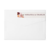 Lush Fall Floral Wraparound Return Address Label ラップアラウンドラベル (裏面)