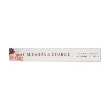 Lush Fall Floral Wraparound Return Address Label