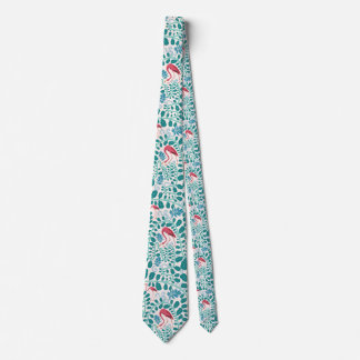 Lush Flamingo Jungle Pattern *Soft Breeze* ネクタイ