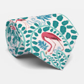 Lush Flamingo Jungle Pattern *Soft Breeze* ネクタイ (ロール)